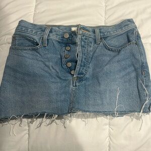 Dress Forum Light Wash Denim Mini Skirt